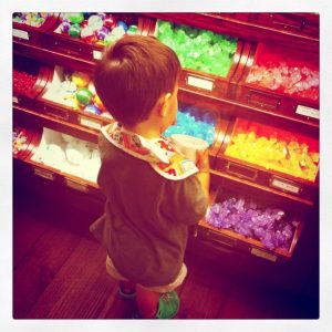 Kid in a candy store