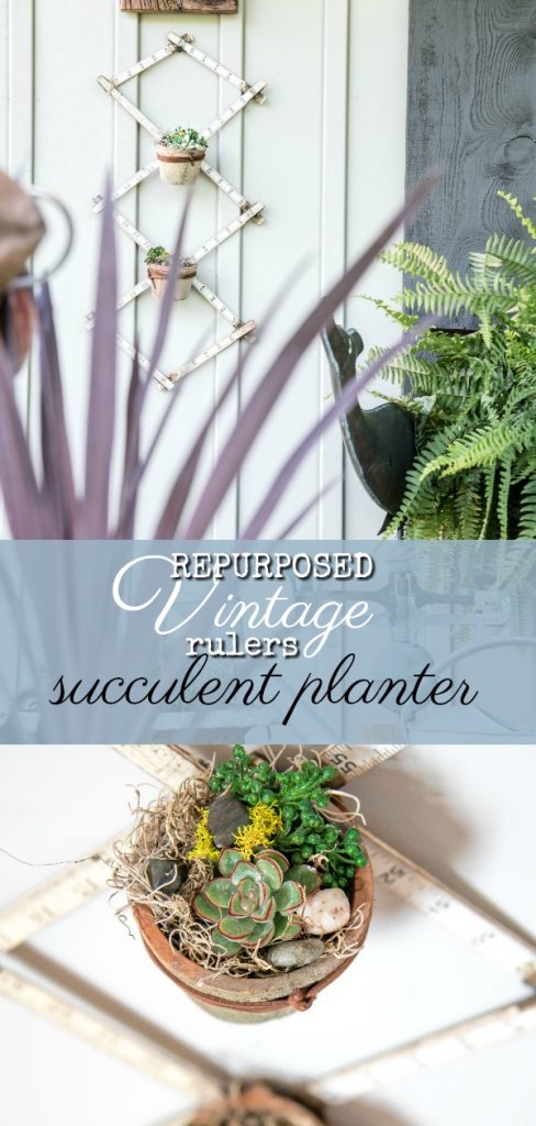 Vintage Rulers Repurposed into an Adorable Succulent Planter - Vinyet Etc