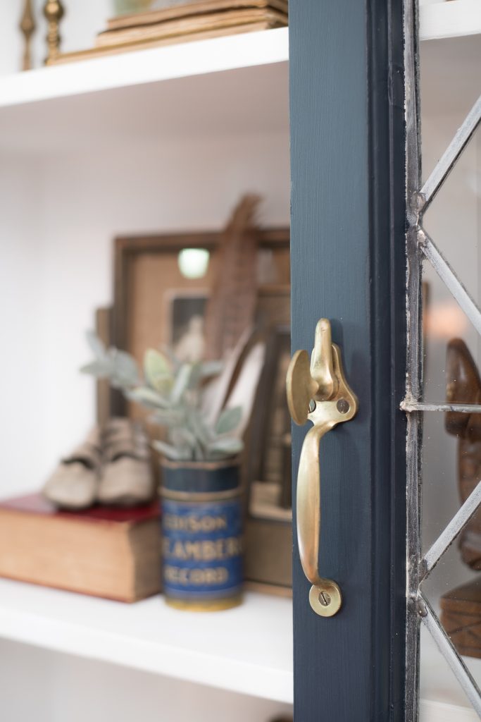 Beautiful brass detail of handle - How to bring drama into your home without the DRAMA – cozy living | Vinyet Etc