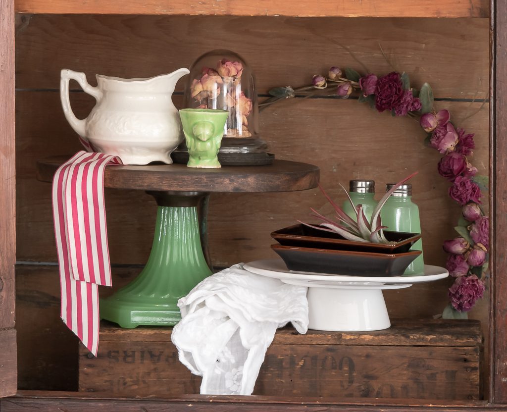 Spring Cabinet Styling - Cozy Living - Vinyet Etc. 
