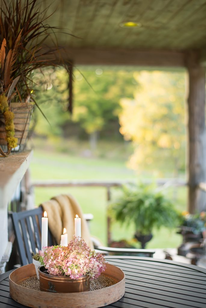 Simple Rustic Autumn Porch - Fall Ideas - Vinyet Etc