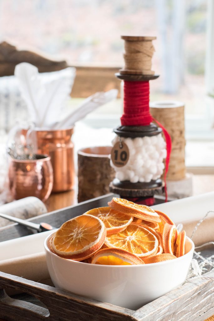 DIY dried orange slices - Cozy Christmas Decor