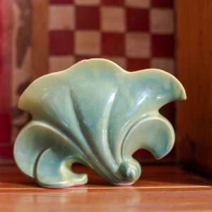 Vintage Beauceware Canada Pottery Cornucopia Vase