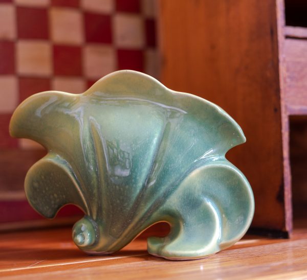 Vintage Beauceware Canada Pottery Cornucopia Vase