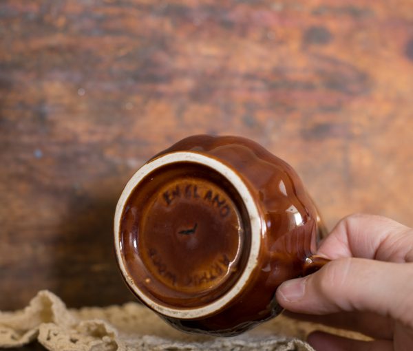 Small Vintage Arthur Wood - Brown Wheat Ceramic Pitcher