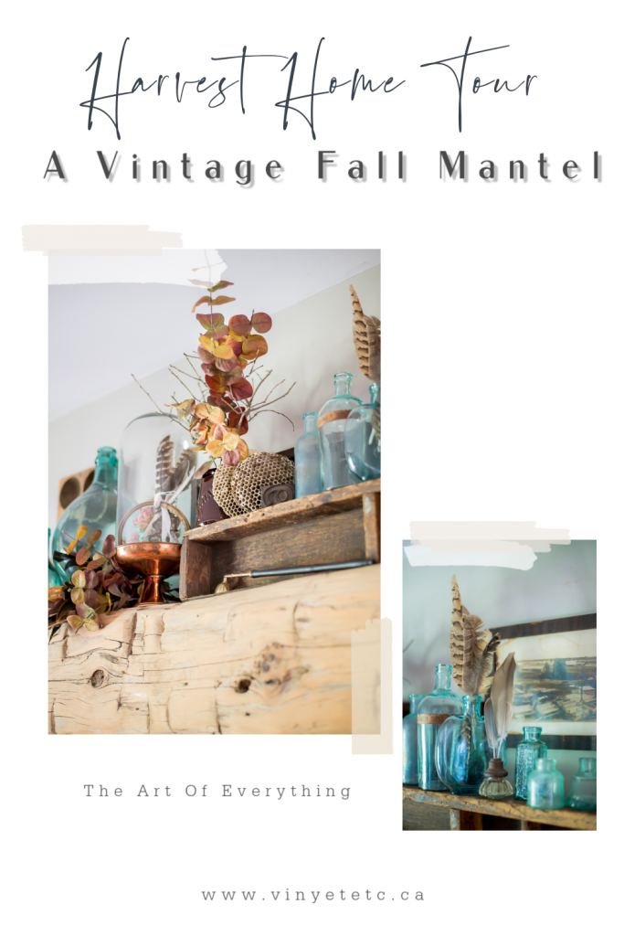 A Vintage Fall Mantel - 2021 Harvest Home Blog Tour